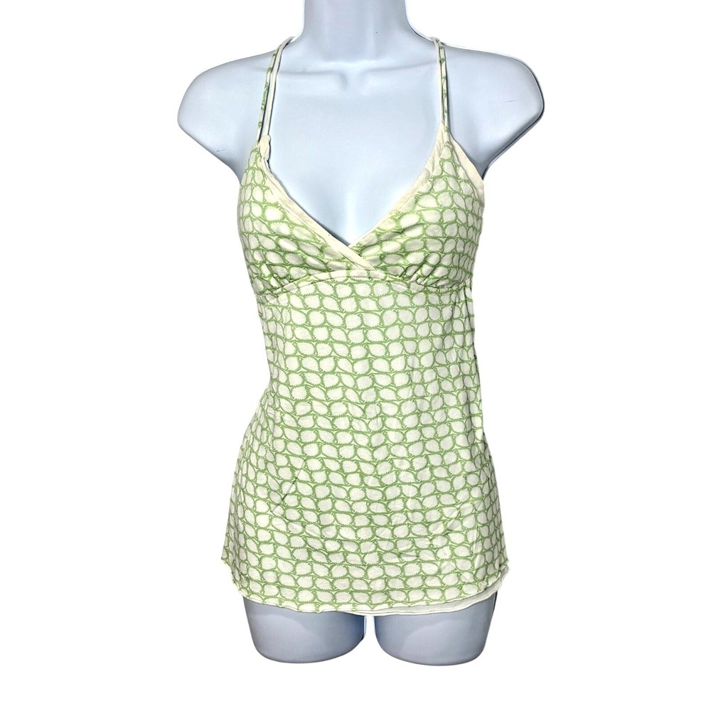 Vintage J Crew Y2K Babydoll Tank Top Small Coastal Euro Summer Coquette Beach
